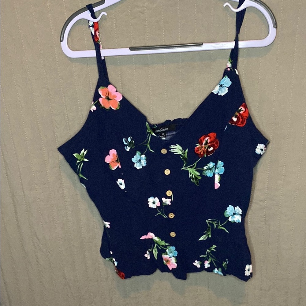 Floral Navy Top
